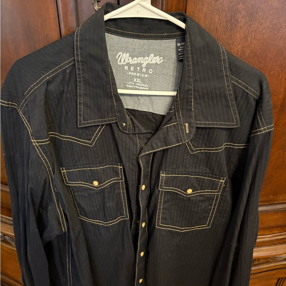 Wrangler Retro Black Shirt Jacket